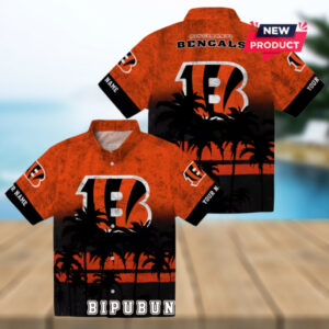 Custom Cincinnati Bengals Sunset Pattern Hawaiian Shirt