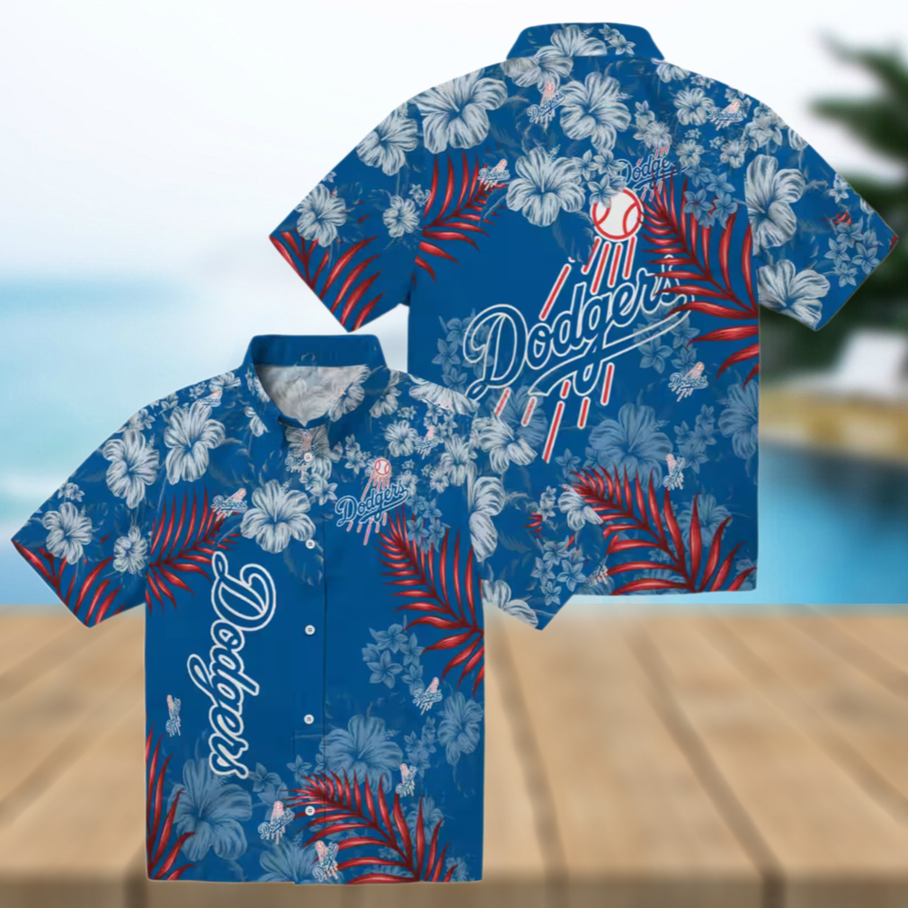 Blue Dodgers Hawaiian Shirt Floral Print MLB Apparel for Game Day & Beach Blue Dodgers Hawaiian Shirt Floral Print MLB Apparel for Game Day & Beach