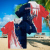 Blue White Dodgers Hawaiian Shirt   Stylish MLB Tropical Shirt for Game Day Fans