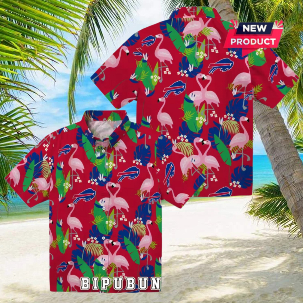 Buffalo Bills Flamingo Foliage Hawaiian Shirt Buffalo Bills Flamingo Foliage Hawaiian Shirt