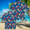 Official Miami Marlins MLB Hawaiian Shirt   Tropical Blue Black Stripes