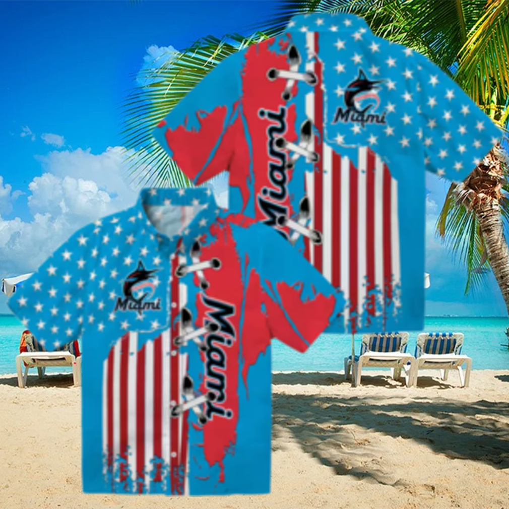 Buy Miami Marlins Stitched Flag Hawaiian Shirt Stylish MLB Tropical Shirt for Men Buy Miami Marlins Stitched Flag Hawaiian Shirt Stylish MLB Tropical Shirt for Men