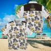San Diego Padres Tropical Plants Hawaiian Shirt   Brown & White MLB Fan Apparel