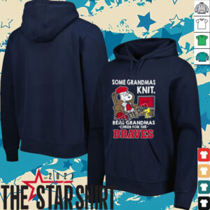 Atlanta Braves Snoopy Grandmas Knit And Woodstock Shirt
