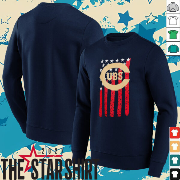 Chicago Cubs Baseball USA flag shirt