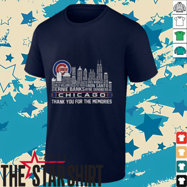 Chicago Cubs City Skyline Thank You For The Memories shirt