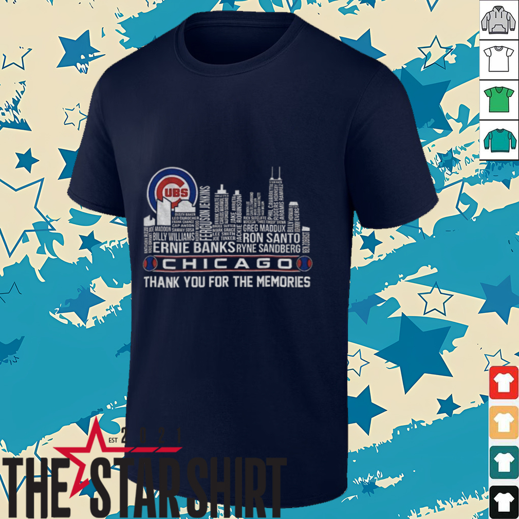 Chicago Cubs City Skyline Thank You For The Memories shirt Chicago Cubs City Skyline Thank You For The Memories shirt