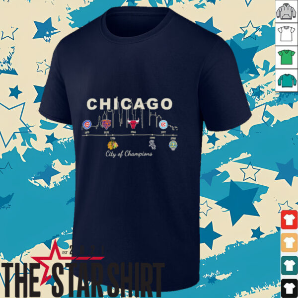 Chicago Sports History City of Champions shirt