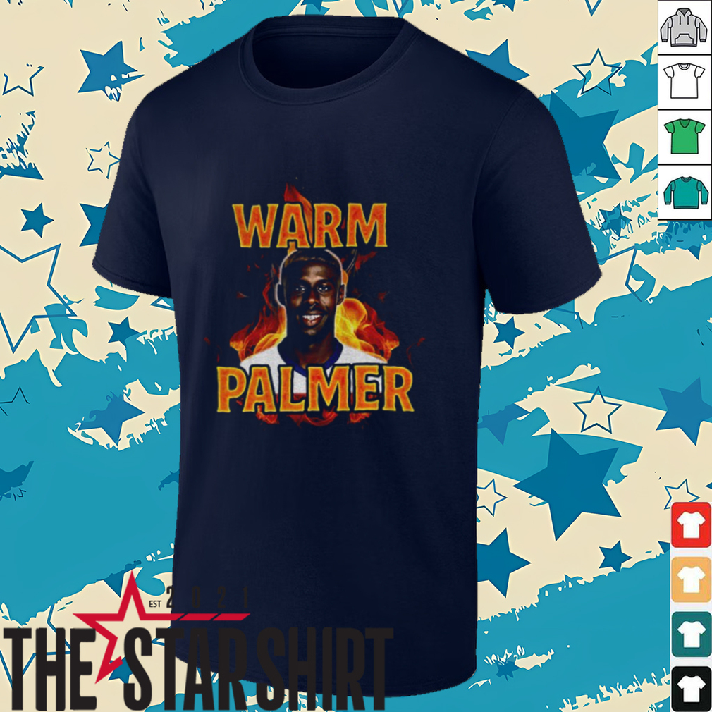 Cole Palmer warm Palmer in fire shirt Cole Palmer warm Palmer in fire shirt