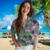 Illinois Fighting Illini Palm Horizon Blue Hawaiian Shirt