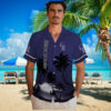 Detroit Tigers Floral Pineapple Navy Hawaiian Shirt