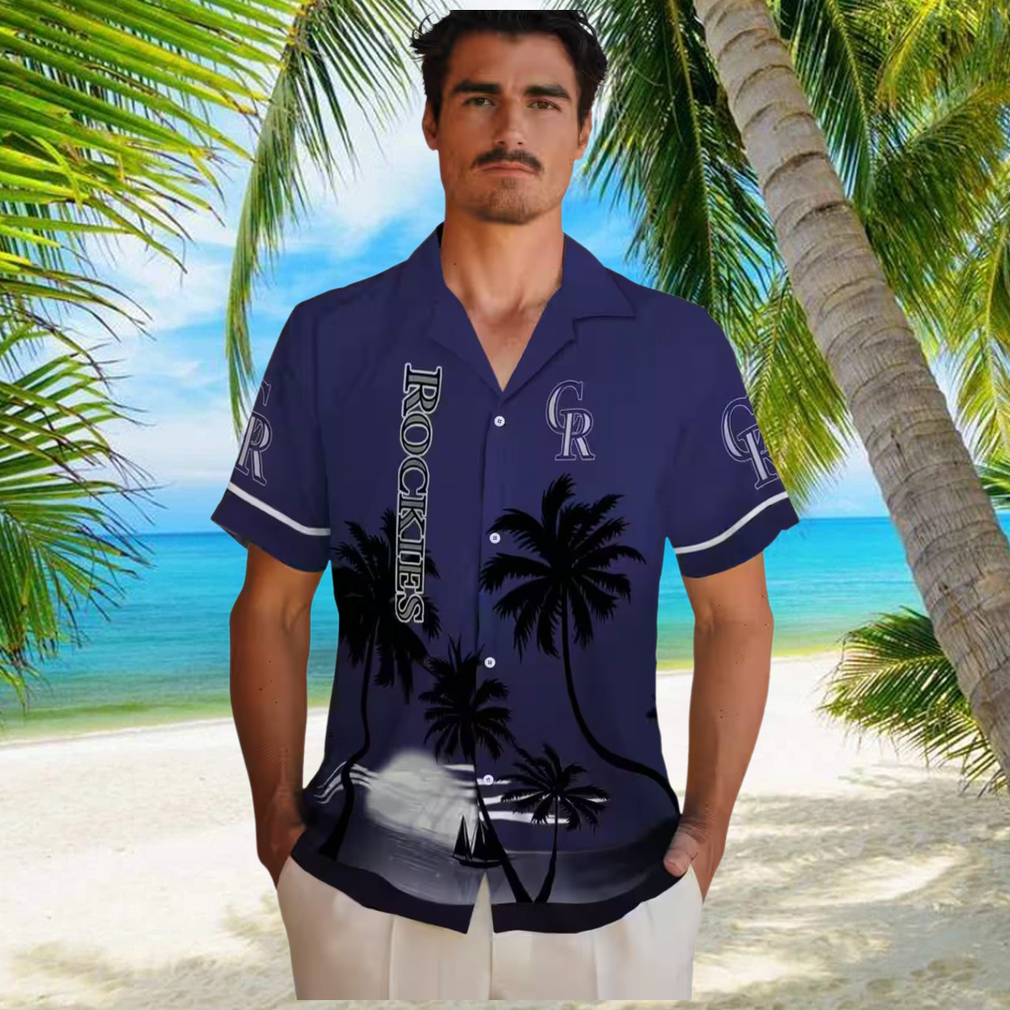 Colorado Rockies Sunset Beach Hawaiian Shirt MLB Team Aloha Shirt for Baseball Fans Colorado Rockies Sunset Beach Hawaiian Shirt MLB Team Aloha Shirt for Baseball Fans