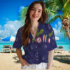 Iowa Hawkeyes Palm Horizon Black Hawaiian Shirt
