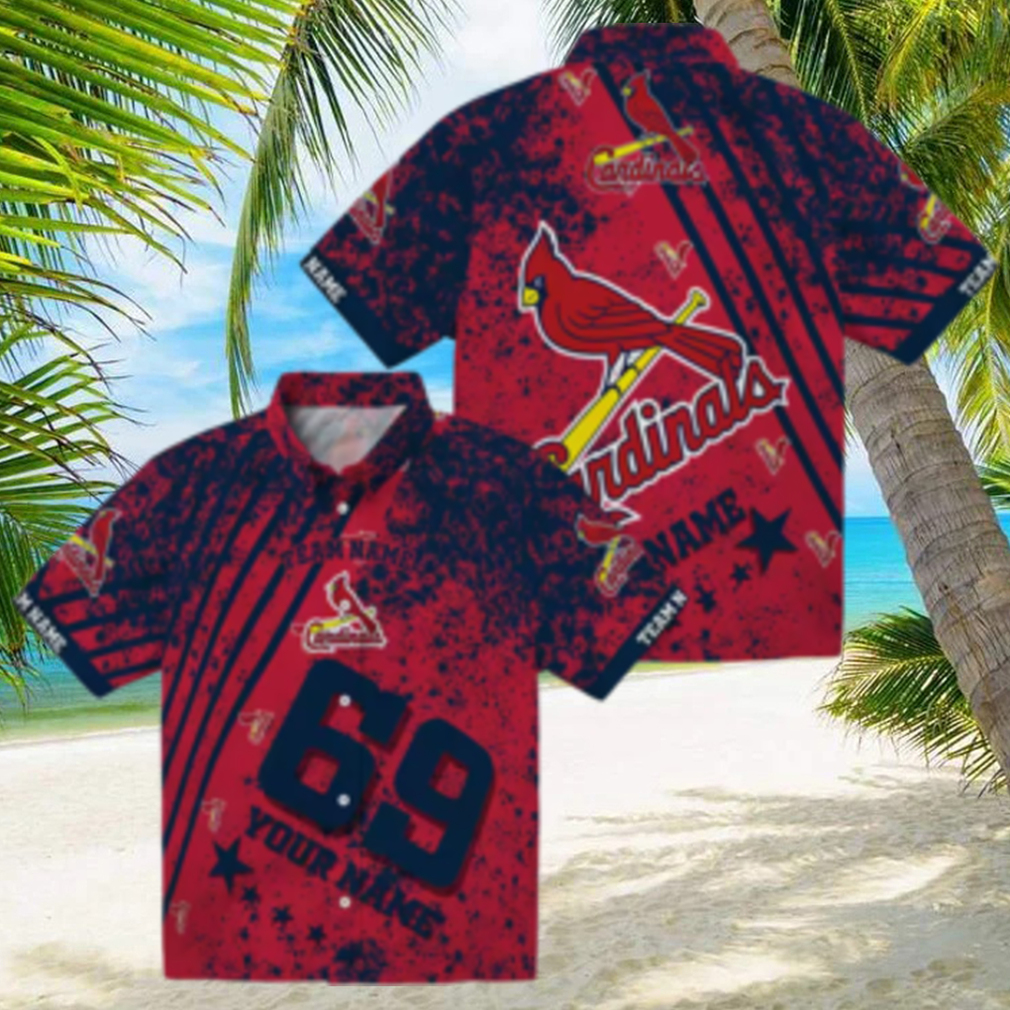 Custom Team Red St. Louis Cardinals Hawaiian Shirt MLB Star Stripes Design for Summer Parties Custom Team Red St. Louis Cardinals Hawaiian Shirt MLB Star Stripes Design for Summer Parties