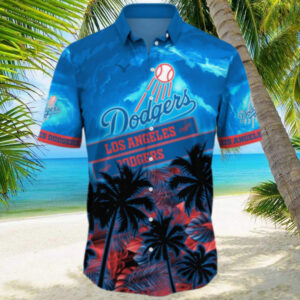 Custom Los Angeles Dodgers Tropical Canoe Hawaiian Shirt   MLB Summer Shirt for Dodgers Fans