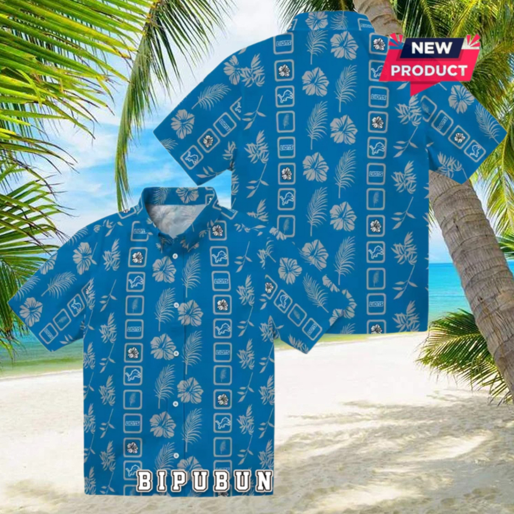 Detroit Lions Framed Floral NIke Hawaiian Shirt Detroit Lions Framed Floral NIke Hawaiian Shirt
