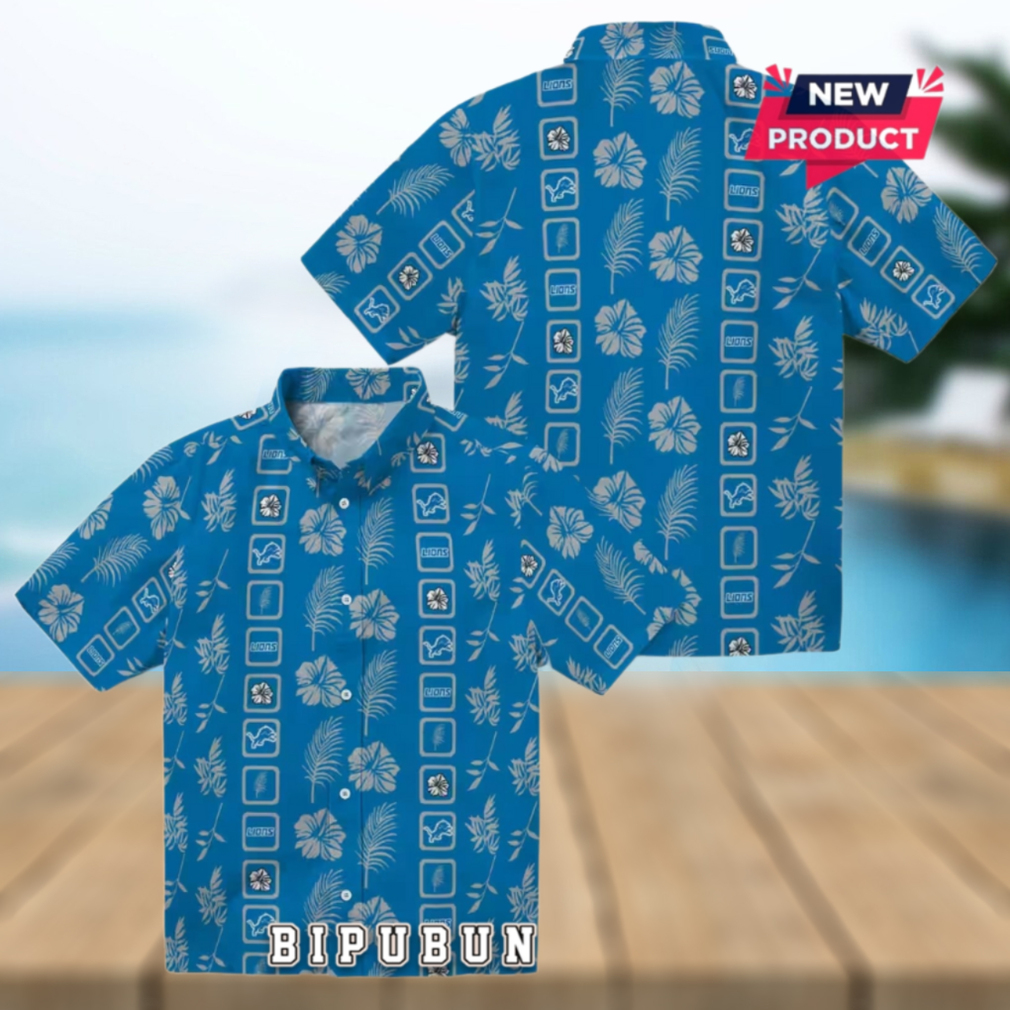 Detroit Lions Framed Floral NIke Hawaiian Shirt Detroit Lions Framed Floral NIke Hawaiian Shirt