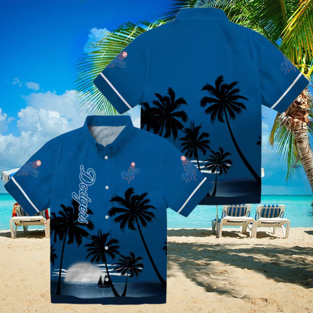 Dodgers Blue Black Tropical Hawaiian Shirt Sunset Beach MLB Fan Apparel Dodgers Blue Black Tropical Hawaiian Shirt Sunset Beach MLB Fan Apparel
