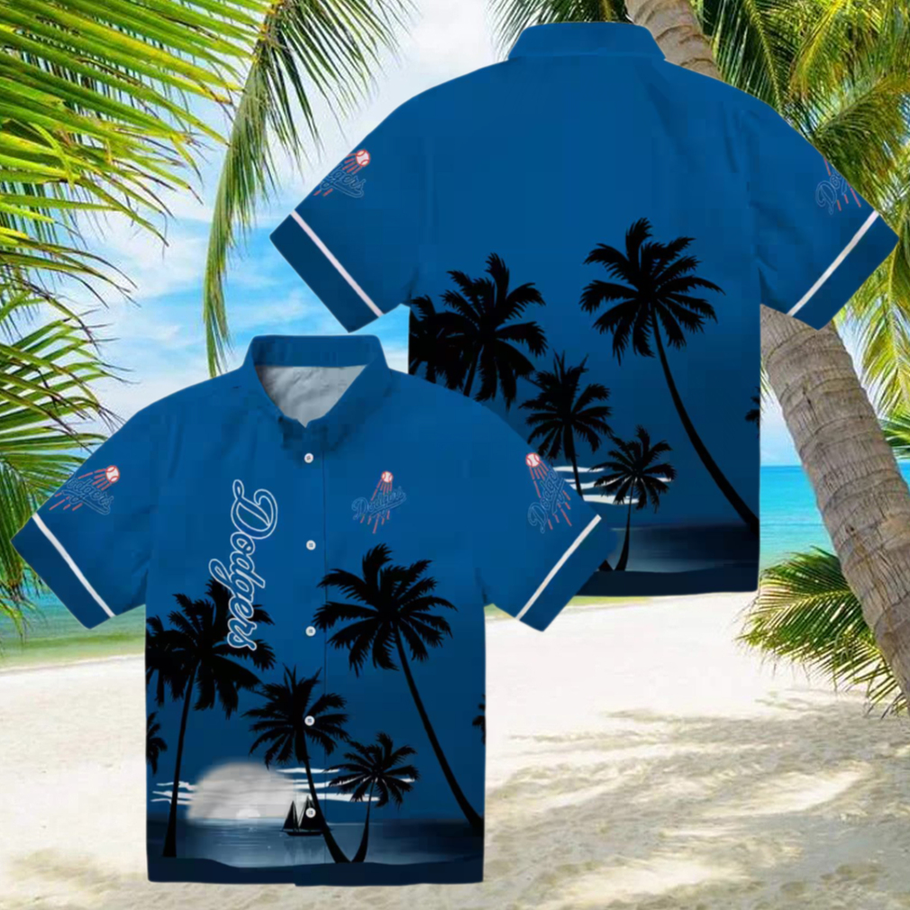 Dodgers Blue Black Tropical Hawaiian Shirt Sunset Beach MLB Fan Apparel Dodgers Blue Black Tropical Hawaiian Shirt Sunset Beach MLB Fan Apparel