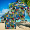 Philadelphia Phillies Flamingo Foliage Hawaiian Shirt   Blue & Green Tropical MLB Shirt for Men