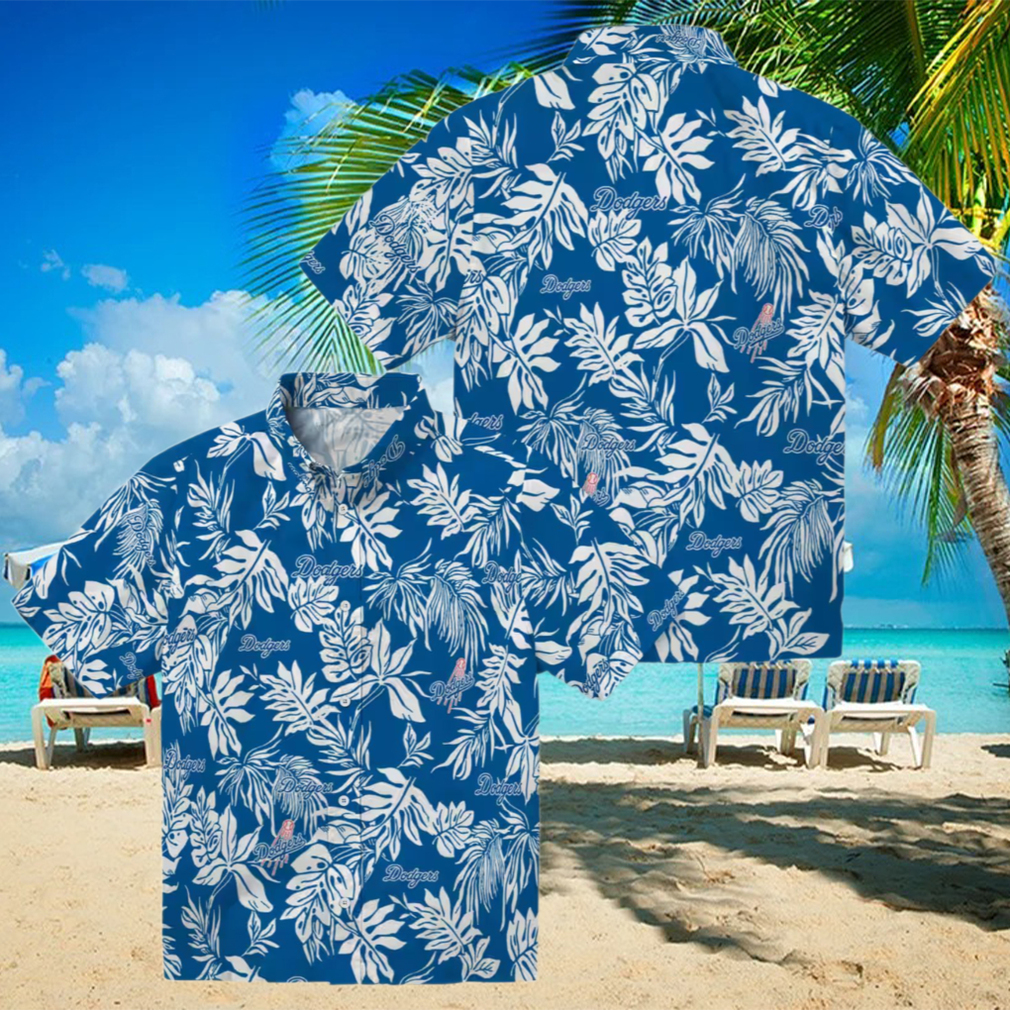 Dodgers Tropical Leaf Hawaiian Shirt MLB Summer Beach Fan Apparel Dodgers Tropical Leaf Hawaiian Shirt MLB Summer Beach Fan Apparel