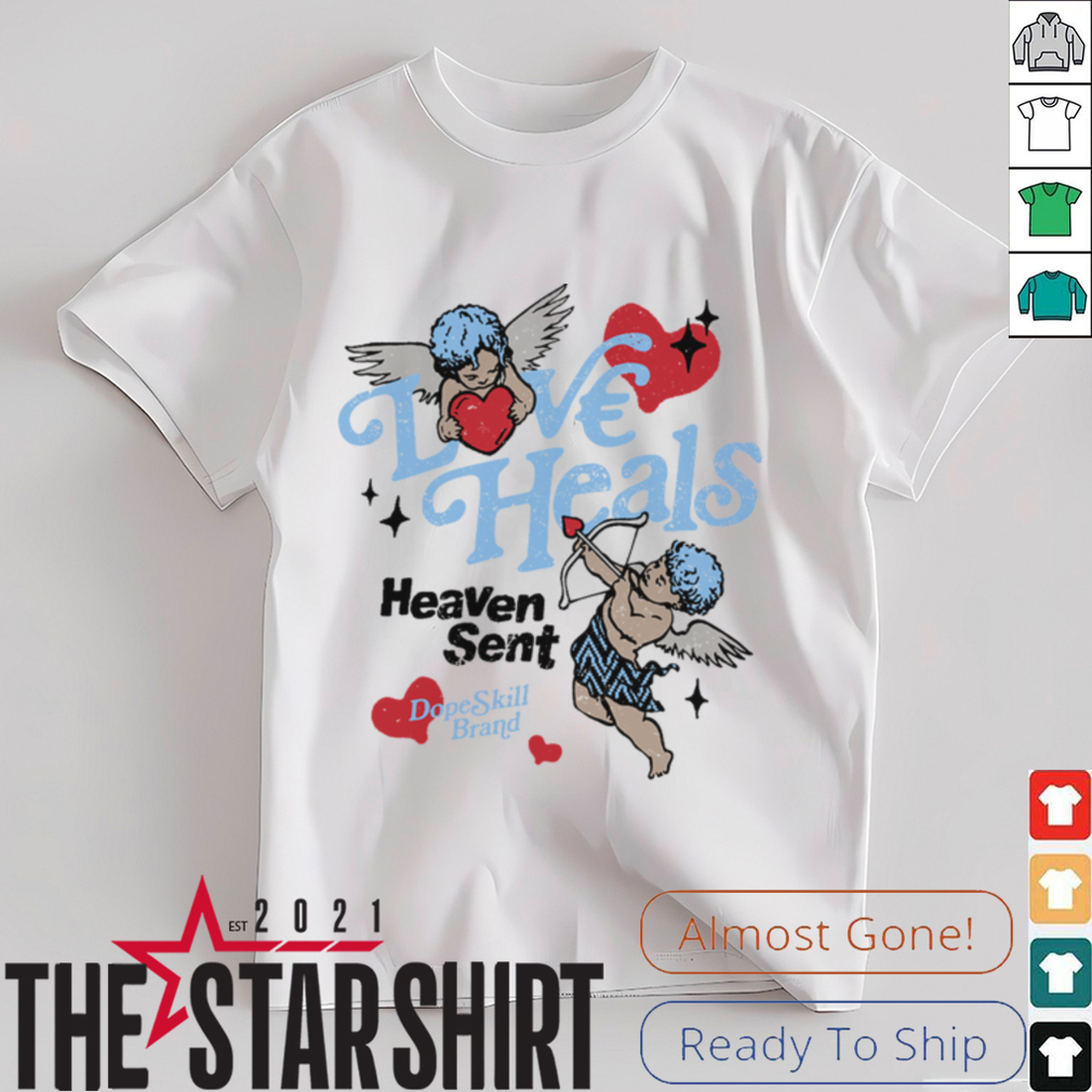 DopeSkill Love Heals Graphic T Shirt DopeSkill Love Heals Graphic T Shirt