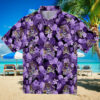 East Carolina Pirates Floral Pineapple Purple Hawaiian Shirt