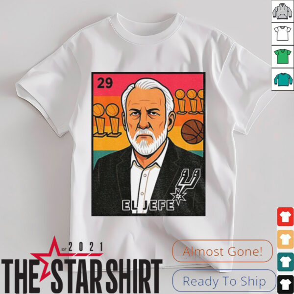 El Jefe San Antonio Spurs Basketball cartoon shirt