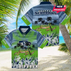 Seattle Seahawks Tropical Canoe Hawaiian Shirt