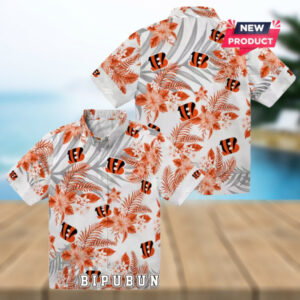 Cincinnati Bengals Hibiscus Palm Leaves Hawaiian Shirt