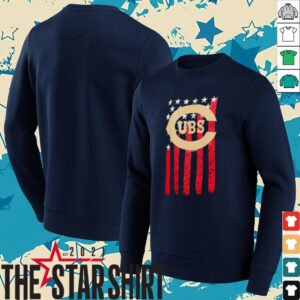 Chicago Cubs Baseball USA flag shirt