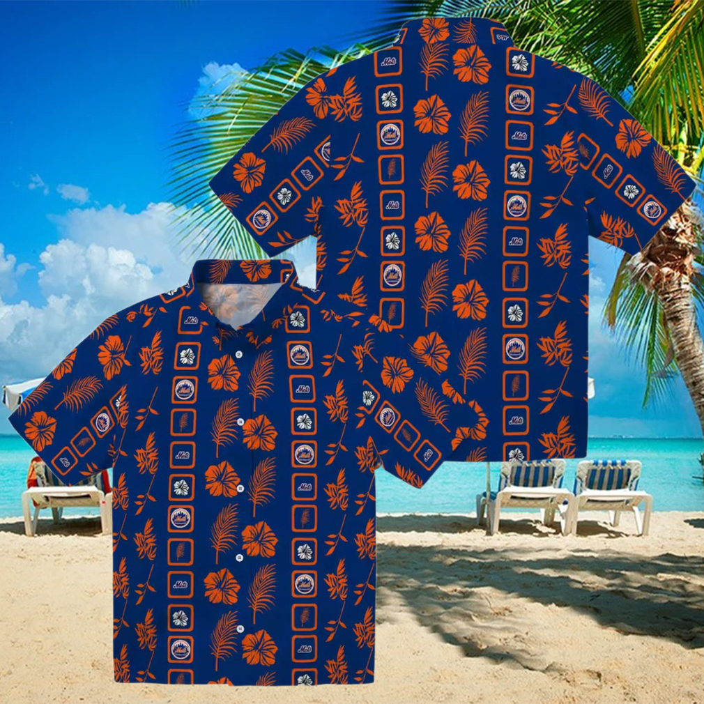 Exclusive New York Mets Floral Hawaiian Shirt Blue MLB Shirt for Summer Vacation Exclusive New York Mets Floral Hawaiian Shirt Blue MLB Shirt for Summer Vacation