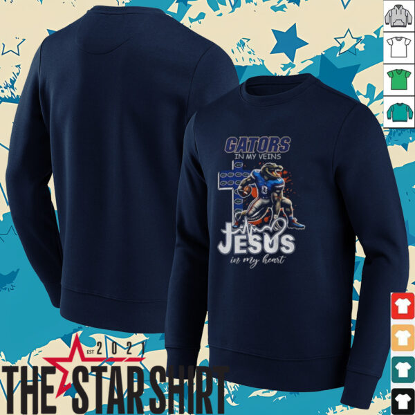 Florida Gators in my Veins Jesus in my Heart shirt