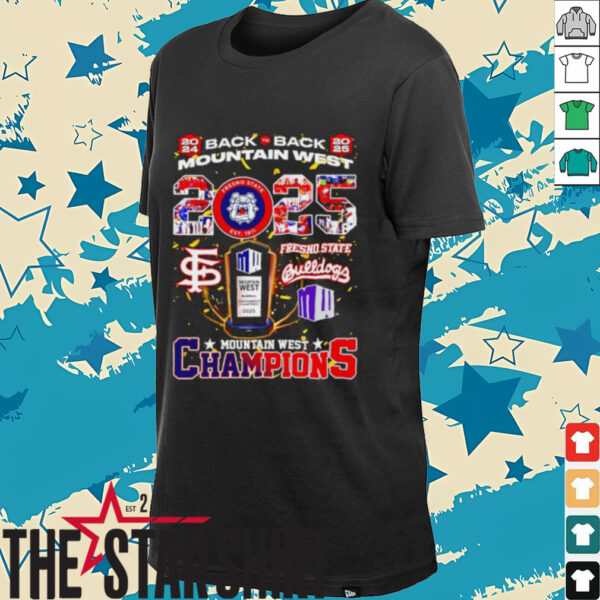 Fresno State Bulldogs 2024 2025 back to back Mountain West Champions shirt
