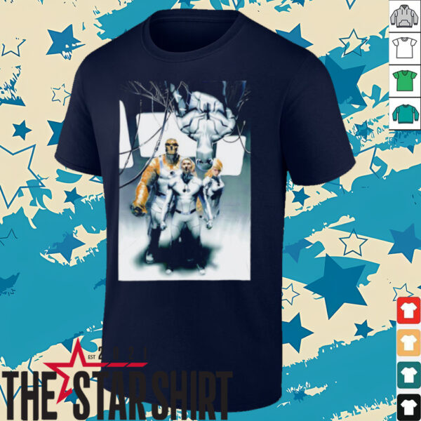 Future Foundation Mr. Fantastic Invisible Woman the Thing and Spider Man shirt