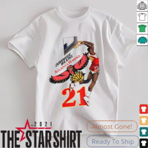 Dominique Wilkins 21 Atlanta Hawks NBA Player Basketball shirt