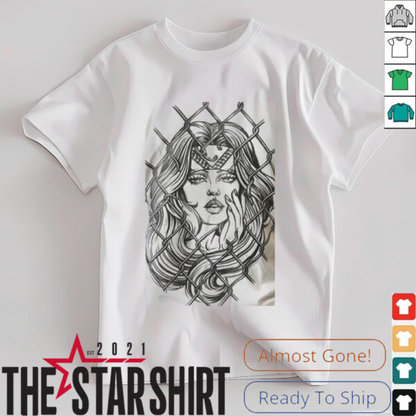 Gangster Girl Behind Fence T Shirt