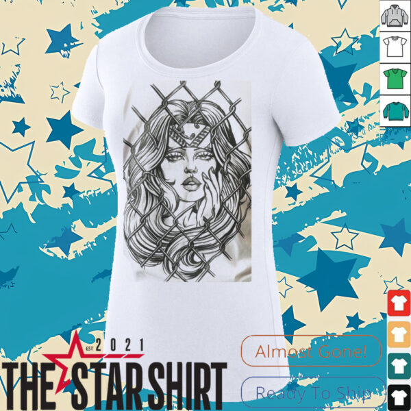 Gangster Girl Behind Fence T Shirt