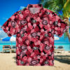Georgia Bulldogs Floral Pineapple Red Hawaiian Shirt
