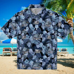 Georgia Southern Eagles Floral Pineapple Blue Hawaiian Shirt