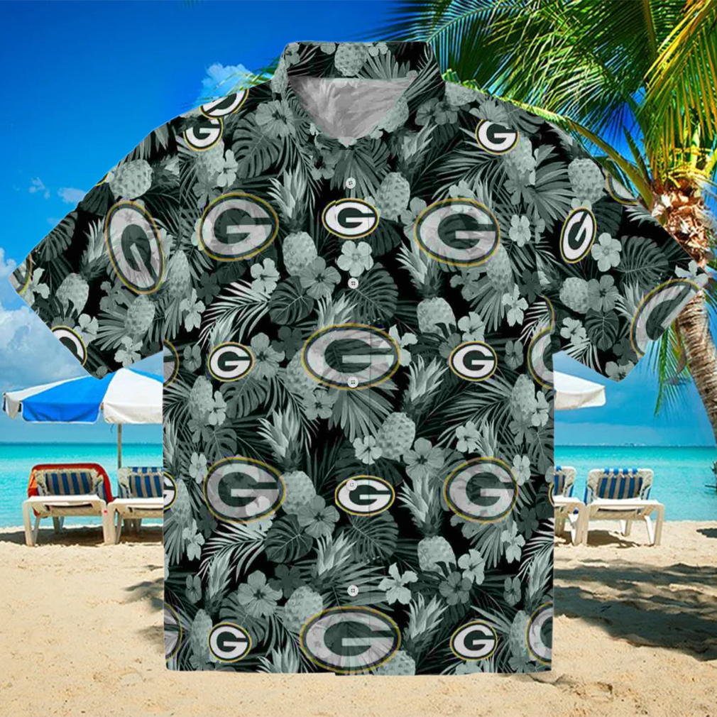 Green Bay Packers Floral Pineapple Green Hawaiian Shirt Green Bay Packers Floral Pineapple Green Hawaiian Shirt