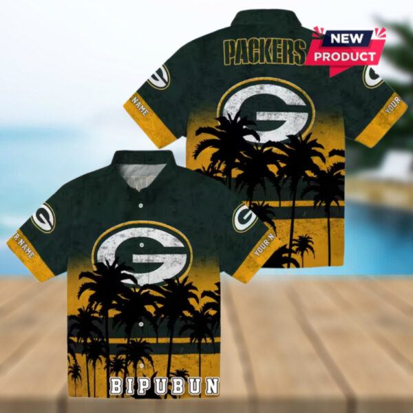 Green Bay Packers Sunset Style Hawaiian Shirt