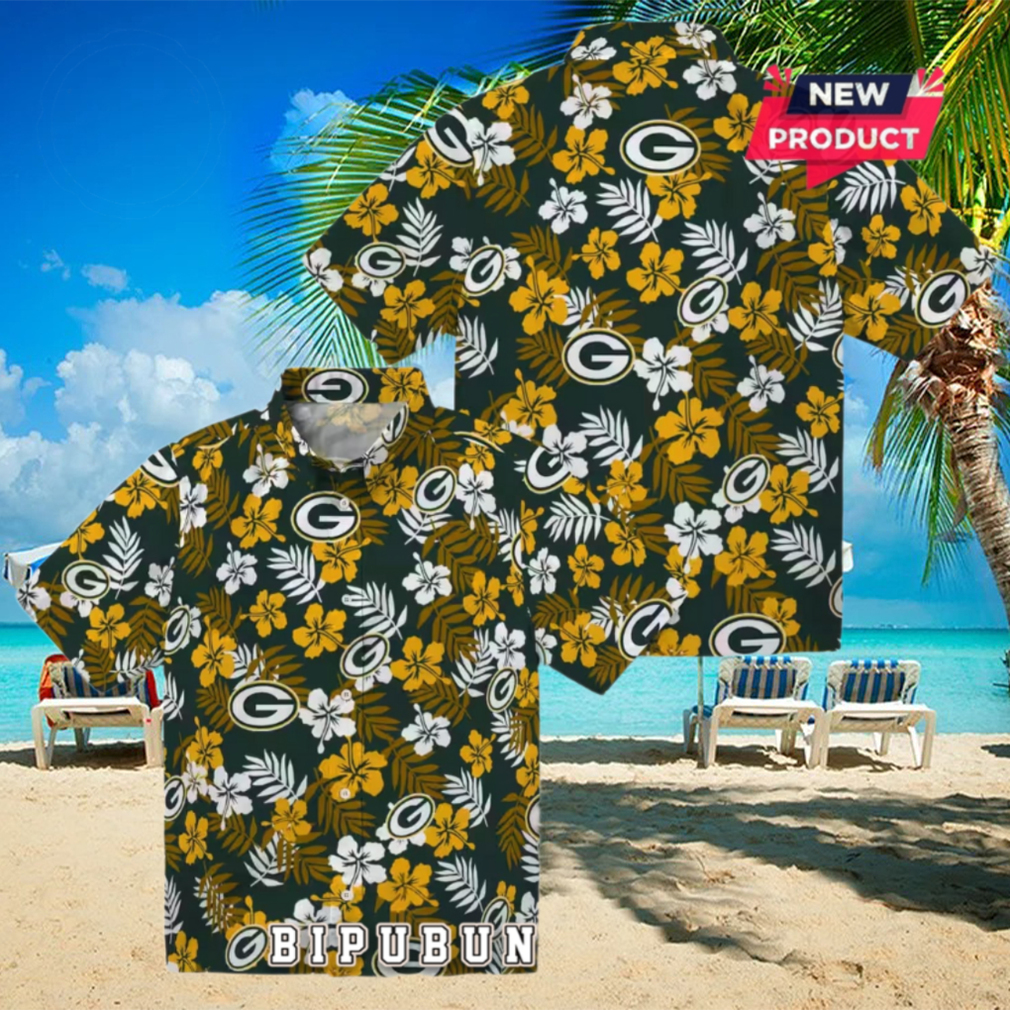 Green Bay Packers Tropical Floral Summer Hawaiian Shirt Green Bay Packers Tropical Floral Summer Hawaiian Shirt