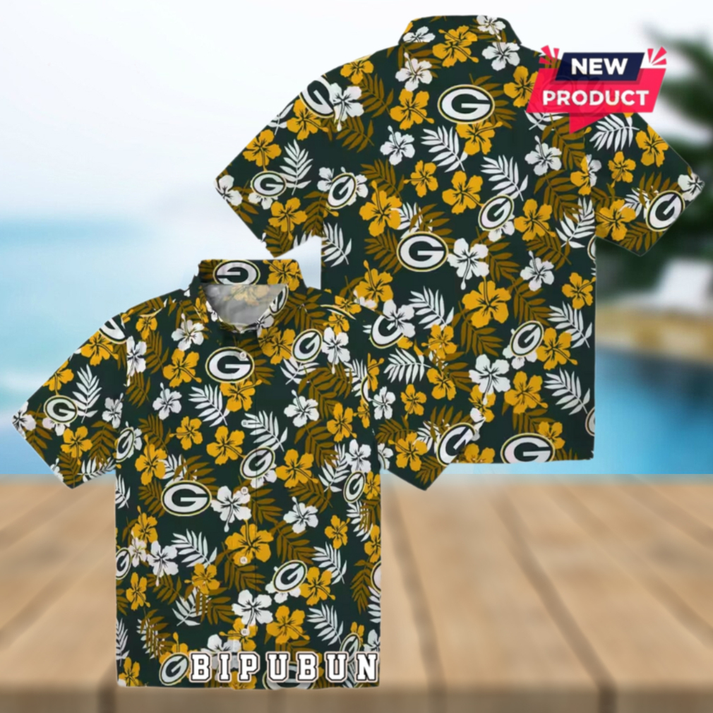 Green Bay Packers Tropical Floral Summer Hawaiian Shirt Green Bay Packers Tropical Floral Summer Hawaiian Shirt