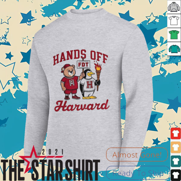 Hands Off Harvard FDT Steve Kerr Harvard bear and penguin shirt