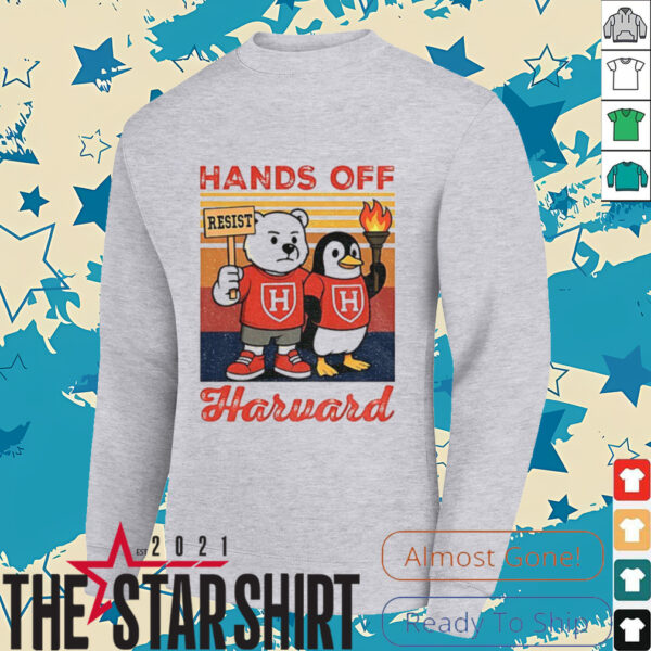 Hands Off Harvard subtle FDT bear and penguin vintage shirt