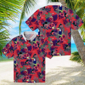 Miami Marlins Hawaiian Shirt for Baseball Fans   Toucan Floral Print