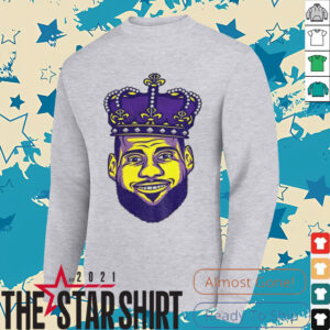 Lebron James Los Angeles Lakers NBA Basketball King big head cartoon shirt