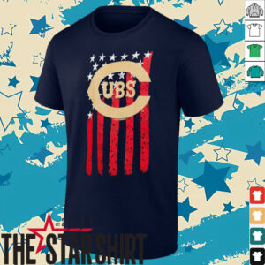 Chicago Cubs Baseball USA flag shirt