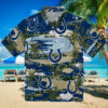 Indianapolis Colts Palm Horizon Blue Hawaiian Shirt